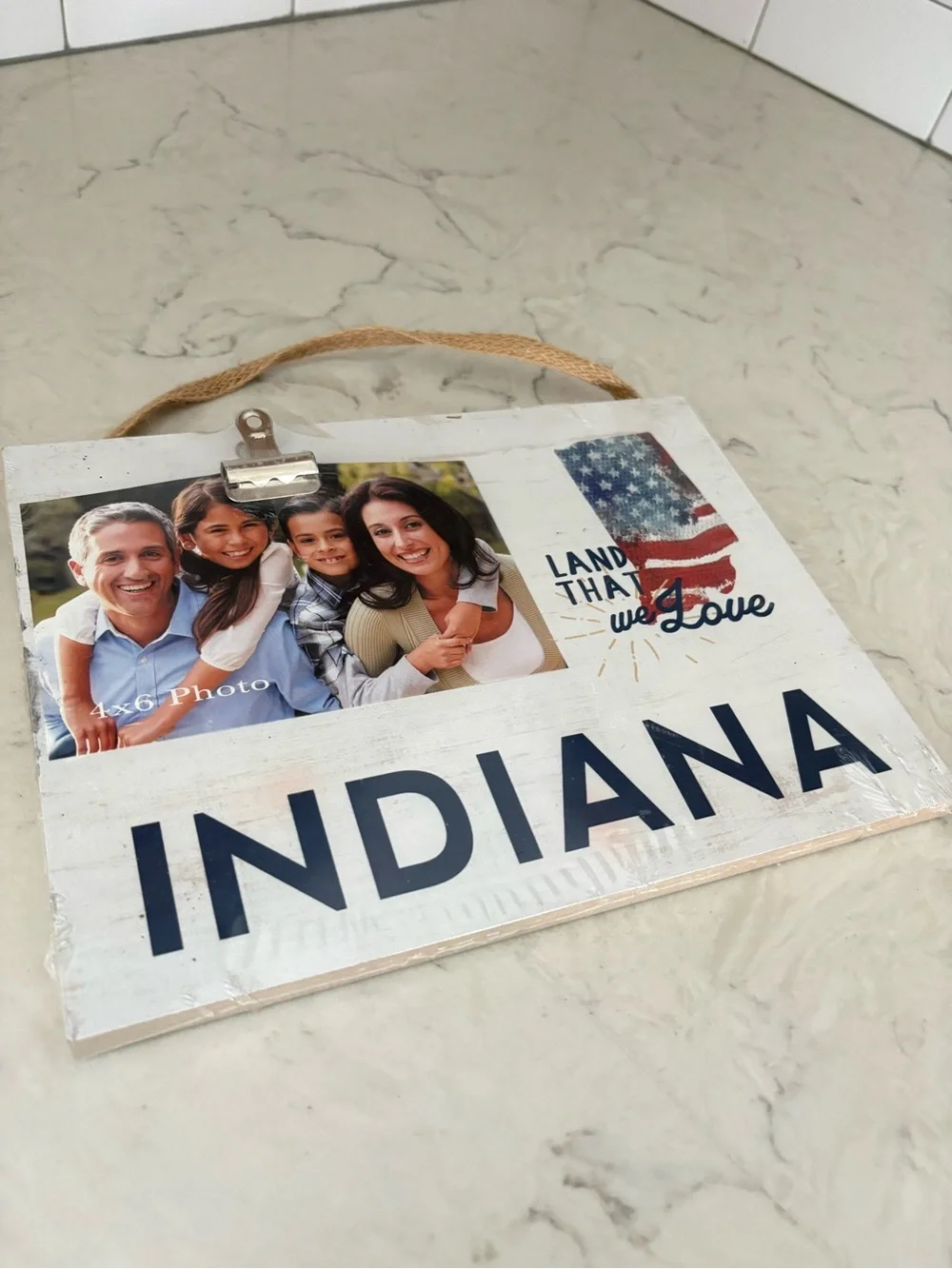 Kindred Hearts Indiana Land That We Love 4x6 Photo Clip Frame Wall Hanging